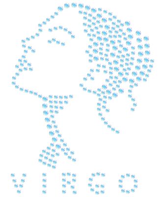 Naprasowanki Naplamki z cyrkoniami - Panna - znaki zodiaku