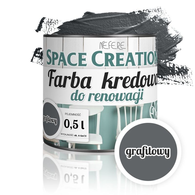 Space Creation farba kredowa Intense - grafit 0,5l