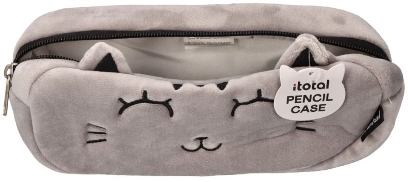 Pluszowy piórnik szary kot Cat lovers