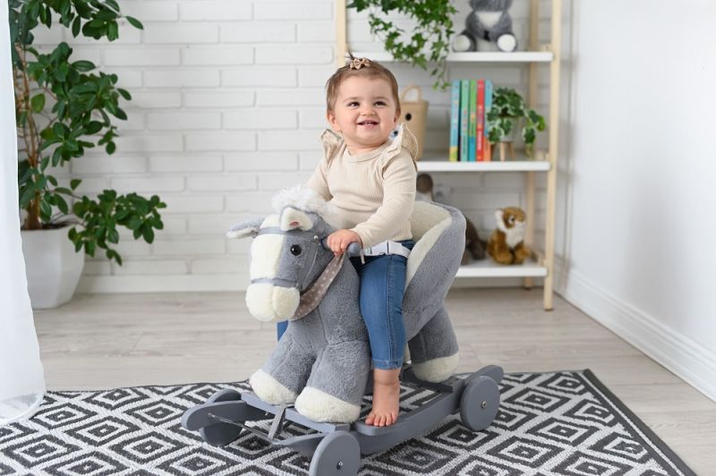 Bujaczek Konik Szary z fotelikiem i kołami