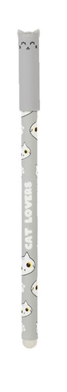 Cienkopis zmazywalny 0.5 mm ze skuwką szary kotek