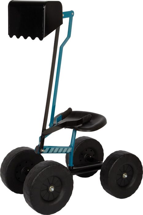 Niebieska mini koparka ogrodowa dla dziecka