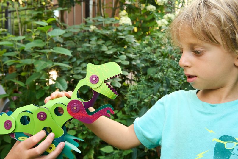 Clixo, Dinozaury - komplet 22 magnetycznych elementów