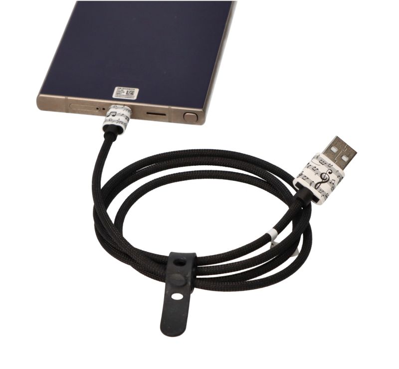 Kabel do ładowarki USB-C z motywem muzycznym