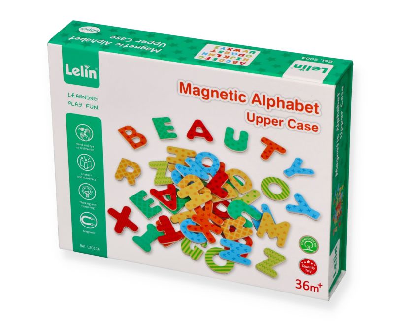 Nowy magnetyczny alfabet - drewniane literki