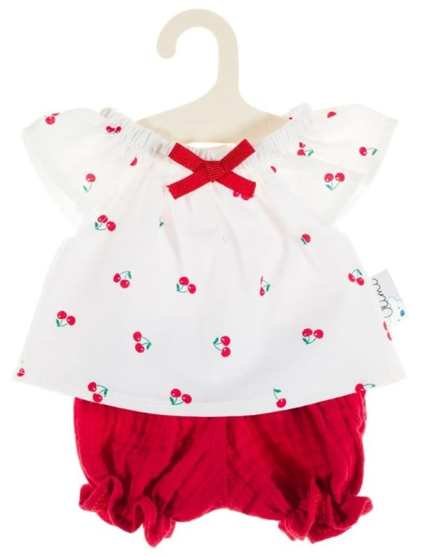 Zestaw muślinowy dla lalek 32 cm wisienki