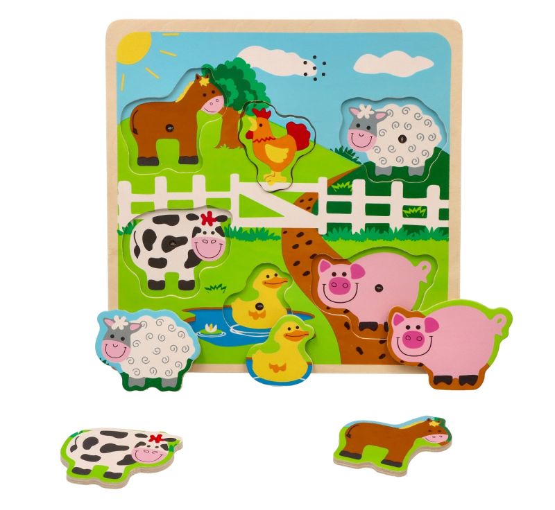 Puzzle dźwiękowe - zwierzęta z farmy