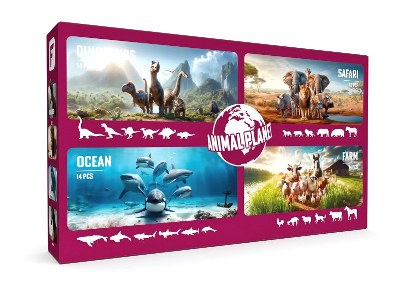 Mega Zestaw 60el. Faunica Animal Planet Dino/Safari/Ocean/Farma