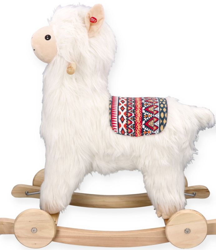 Alpaka na biegunach z kołami