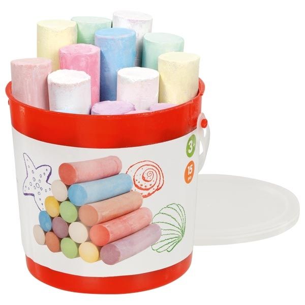 Gruba kreda chodnikowa w wiaderku 15szt.