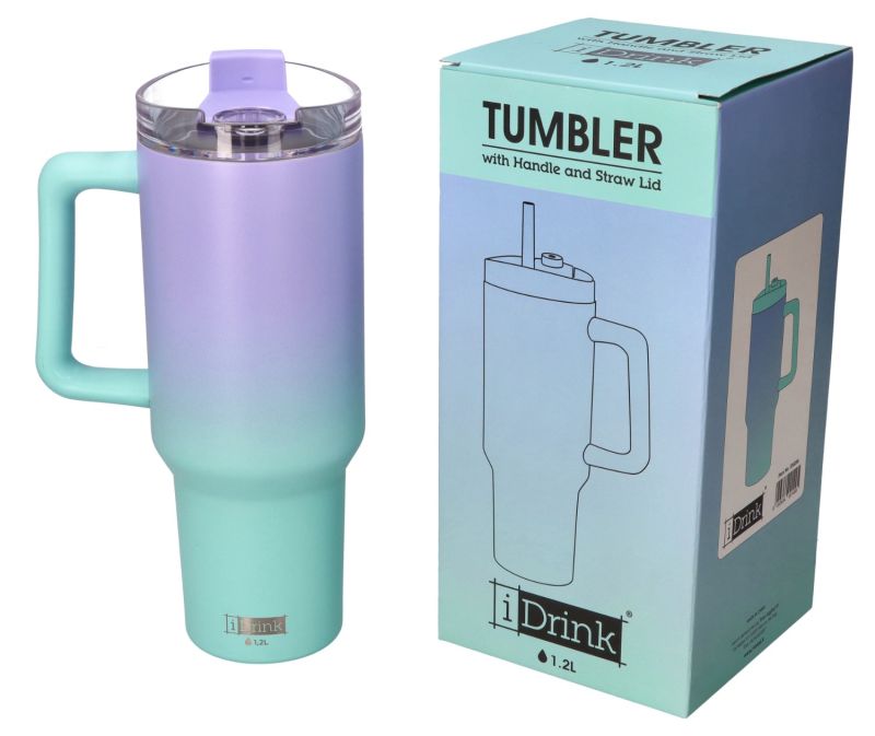 Kubek termiczny duży ze słomką - 1200 ml