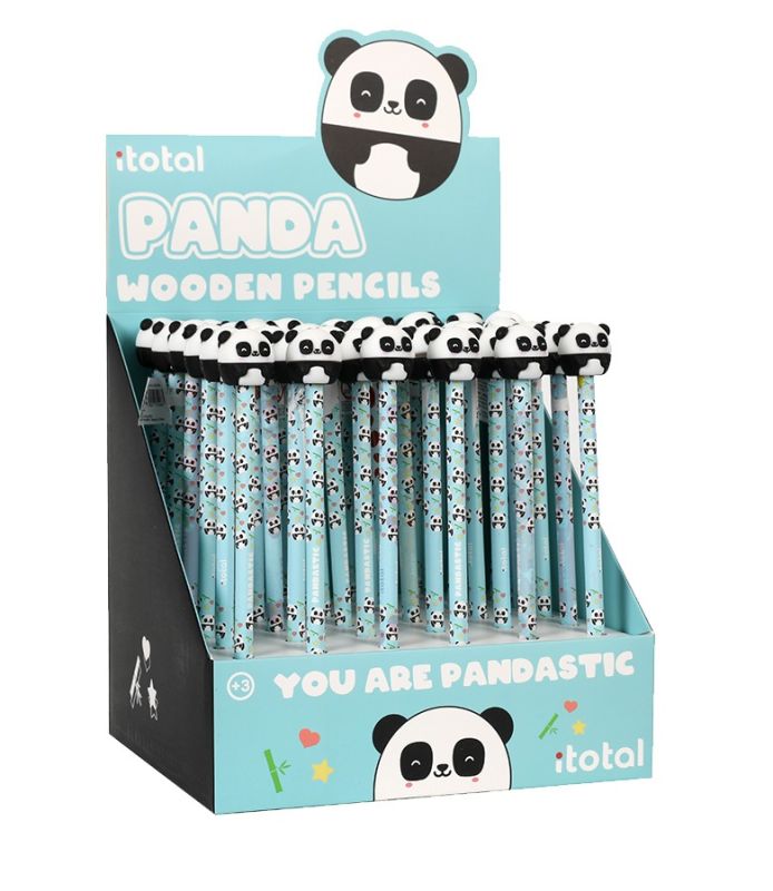 Drewniany ołówek z pandą 3D