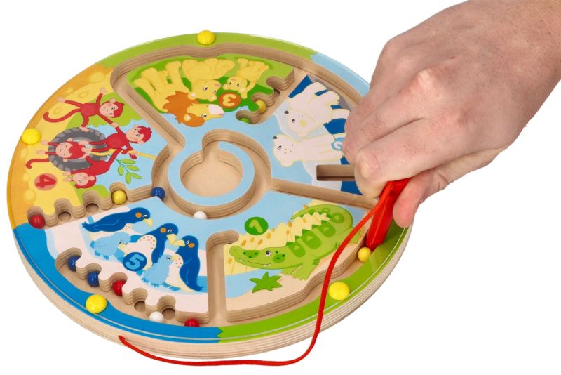 Labirynt magnetyczny zwierzęta i cyfry