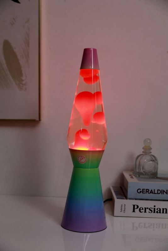 Tęczowa dekoracyjna lampa lava 