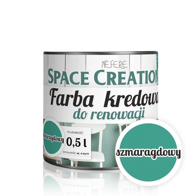 Farba kredowa Space Creation - szmaragdowy 0,5l