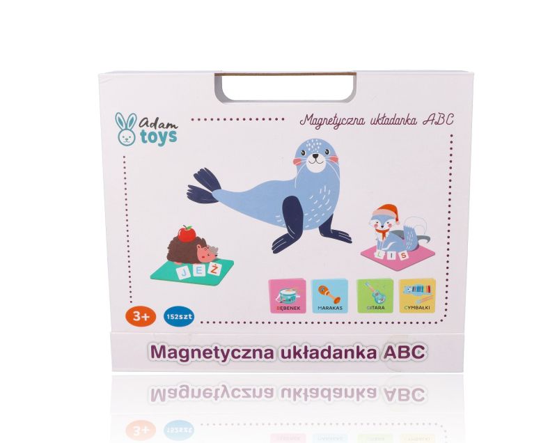 Układanka magnetyczna ABC z literkami i obrazkami - polskie znaki