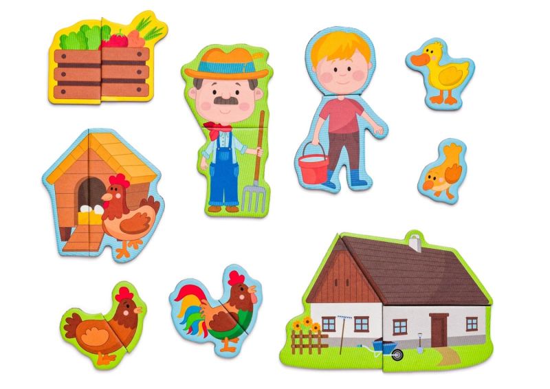Układanka magnetyczna w pudełku Farma
