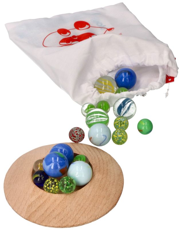 Szklaki Marbles - Szklane kulki z podstawą do grania i dekoracji