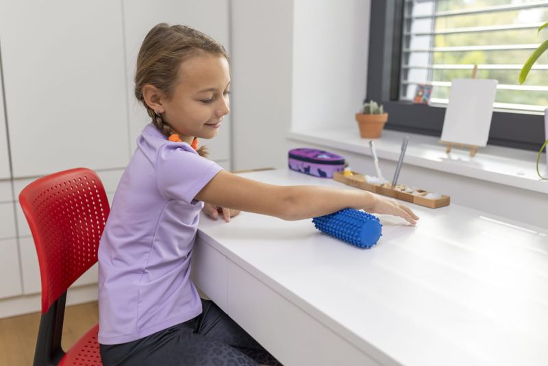 TULLO fizjo Prosty wałek do masażu i rehabilitacji czarny