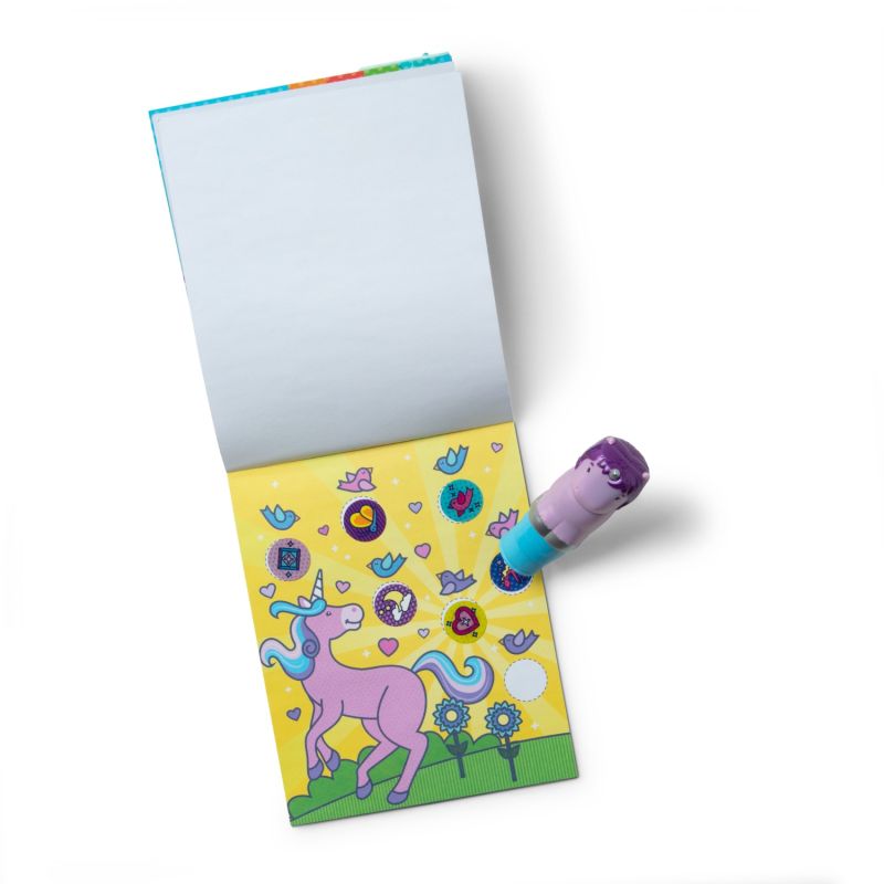 Sticker WOW! Stempelek z naklejkami fioletowy jednorożec