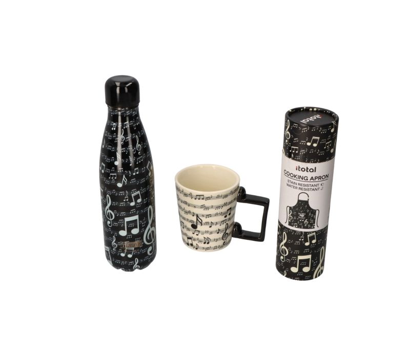 Butelka termiczna czarna Music