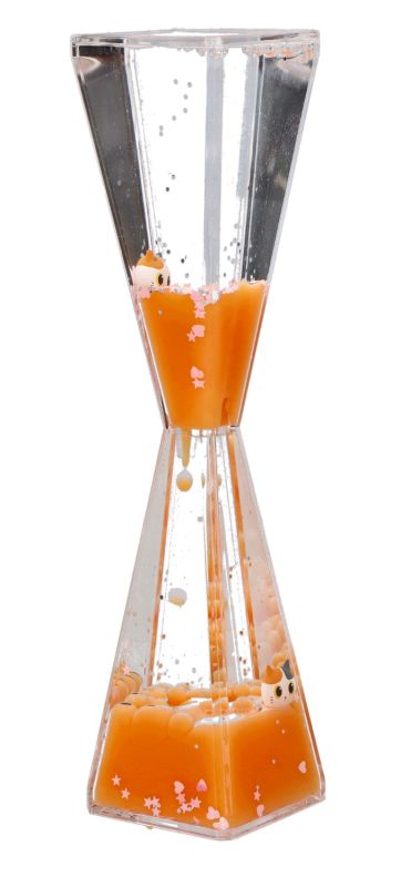 Żelowa klepsydra 3D pomarańczowy kotek