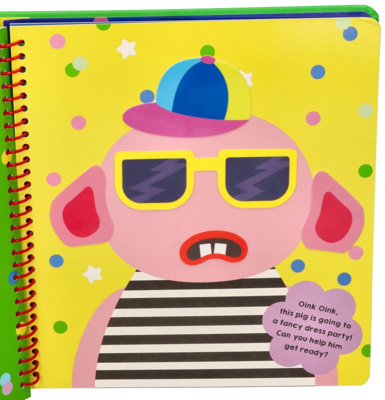 Książeczka i silikonowe naklejki śmieszne zwierzątka