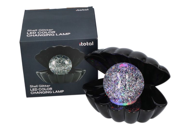 Lampka dekoracyjna Muszla z brokatową kulą