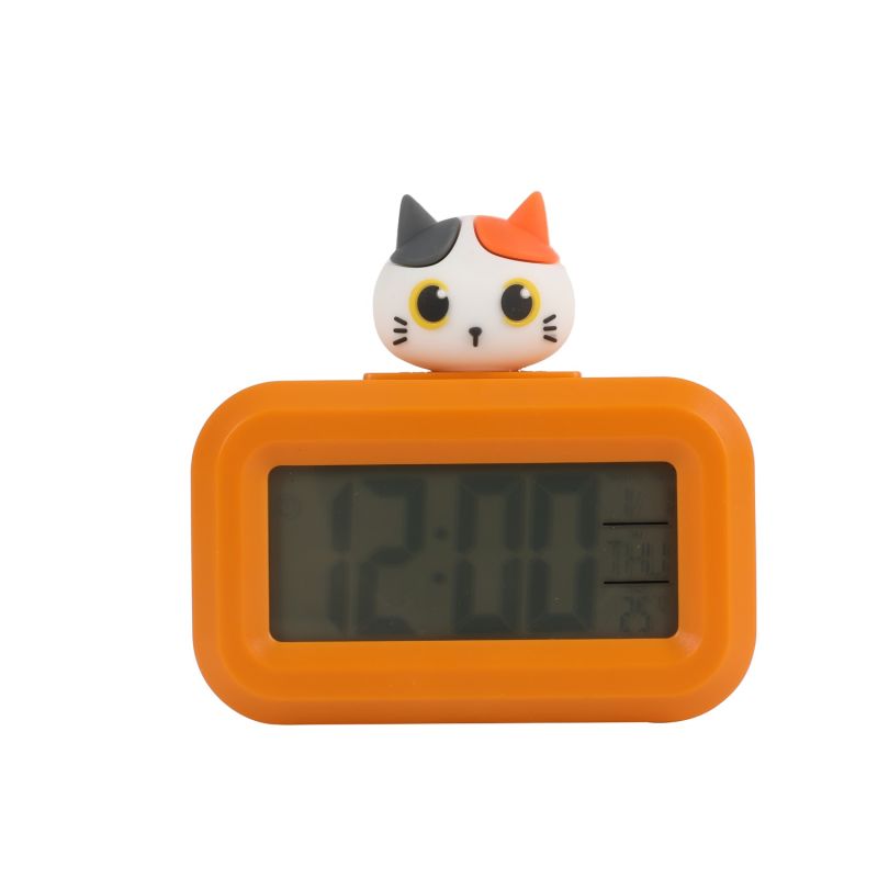 Budzik z kotkiem pomarańczowy