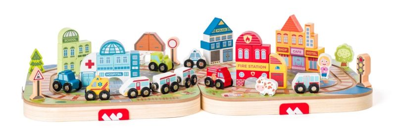 Kolejka ósemka w walizce - Miasto