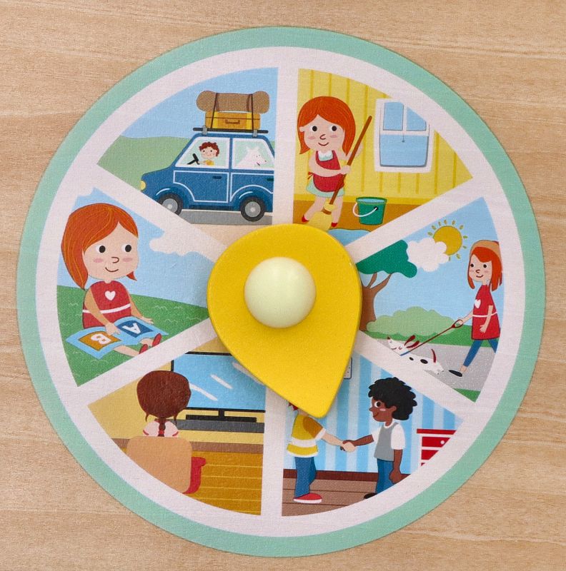 Drewniany polski Kalendarz z zegarem Adam Toys
