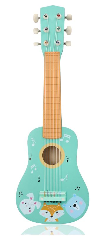 Gitara drewniana zwierzęta