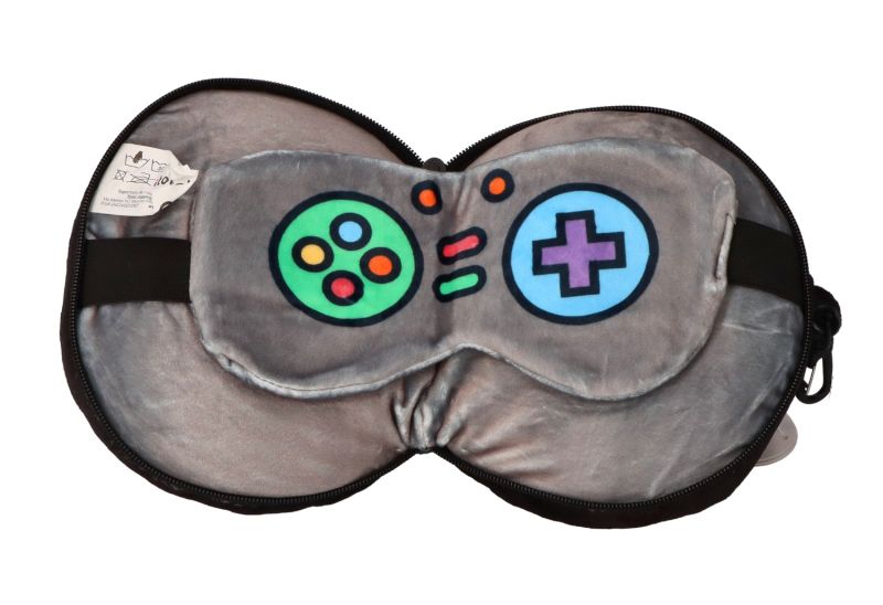 Poduszka podróżna z maską Let's play 