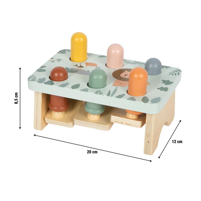 Wbijanka drewniana ze zwierzątkami z Safari FSC