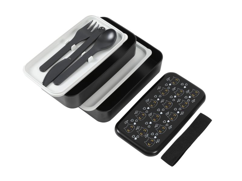 Lunch box czarny kot Bento