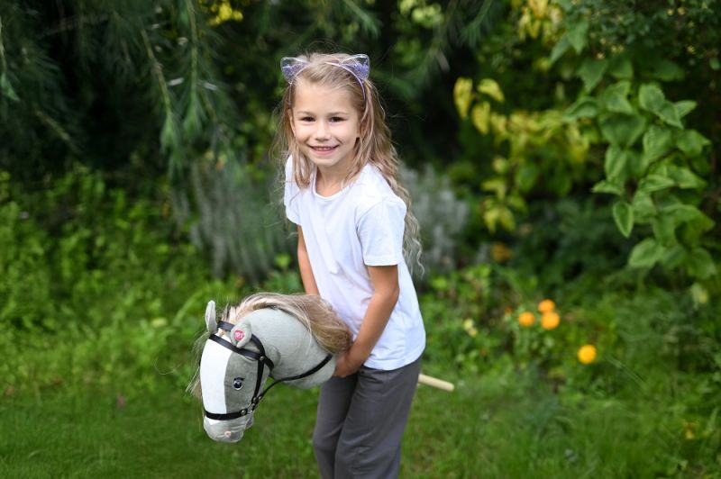 Konik na patyku Hobby Horse Siwek Premium