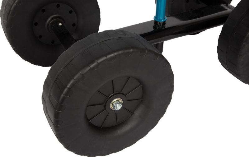 Niebieska mini koparka ogrodowa dla dziecka