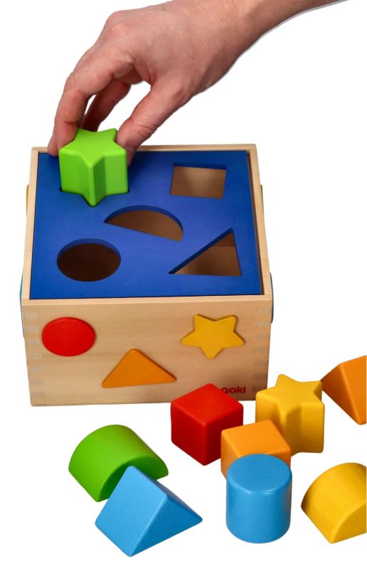 Sorter z klockami drewnianymi
