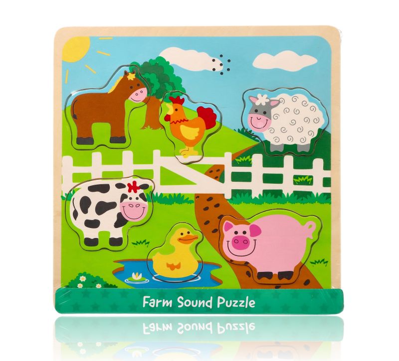 Puzzle dźwiękowe - zwierzęta z farmy