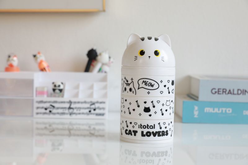 Organizer z szufladkami Biały kot