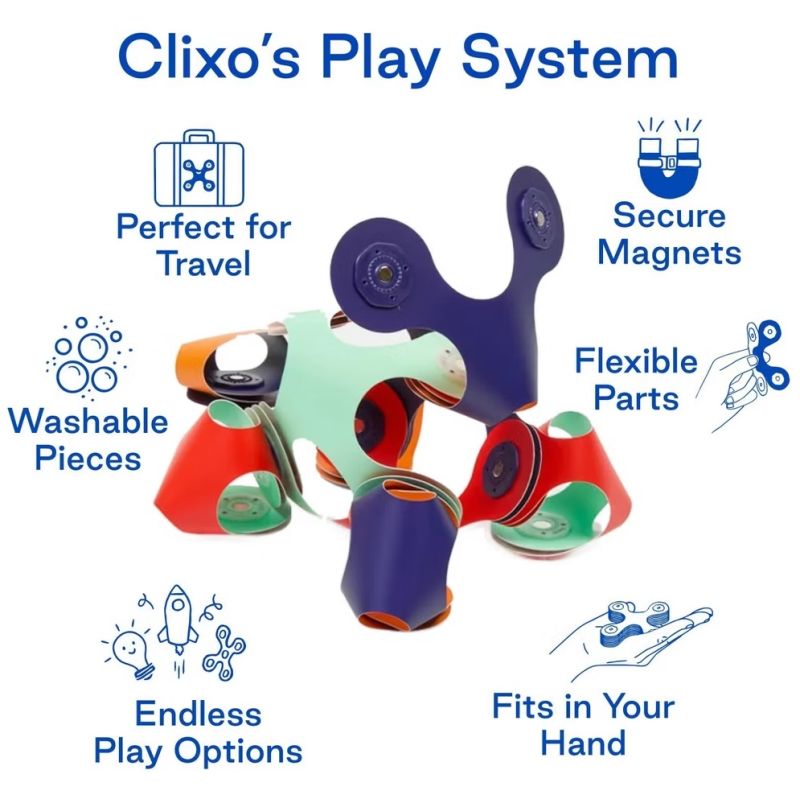 Kosmiczny zestaw klocków magnetycznych, Clixo Tiny&Mighty