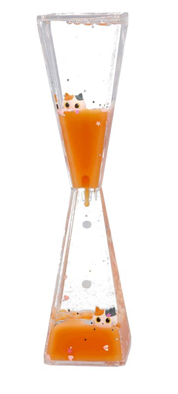 Żelowa klepsydra 3D pomarańczowy kotek
