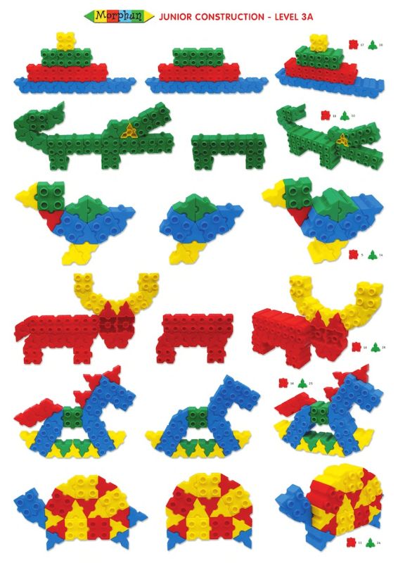 Morphun Zestaw klocków Zwierzątka, 252 el.
