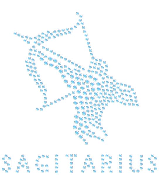 Naprasowanki Naplamki z cyrkoniami - Strzelec - znaki zodiaku