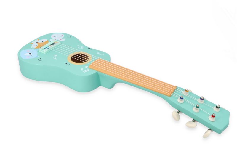 Gitara drewniana zwierzęta