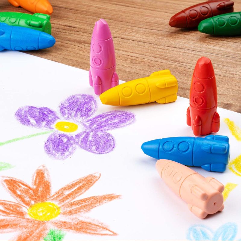 Rakiety - Kredki świecowe 12 kolorów