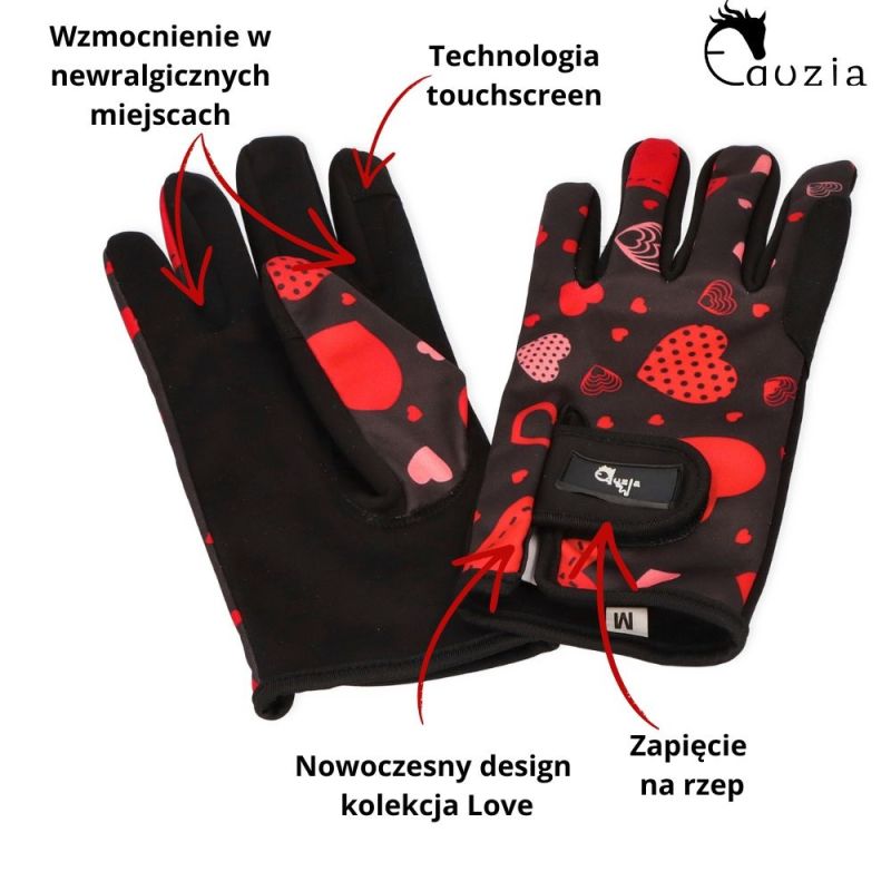 Rękawiczki Love - lekko ociaplane na okres przejściowy