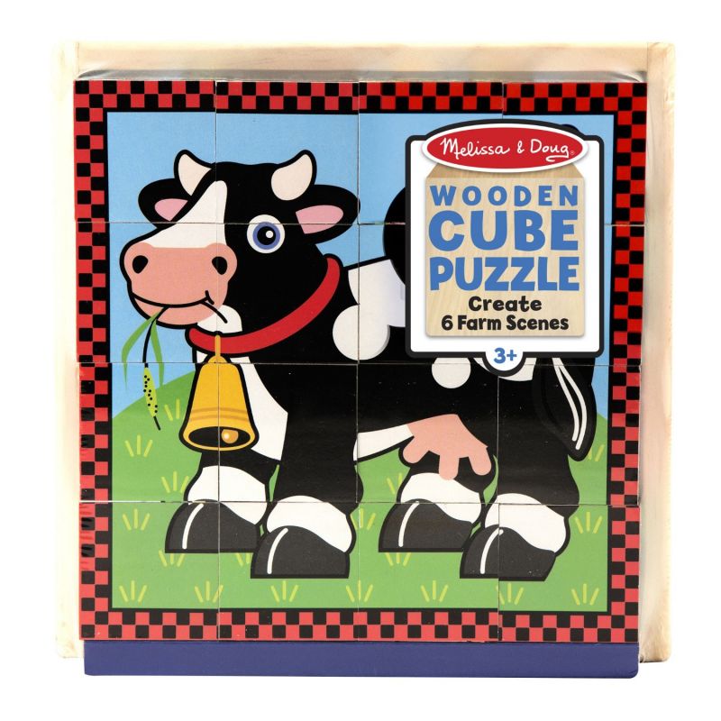 Puzzle sześcienne kostki Wesoła wieś