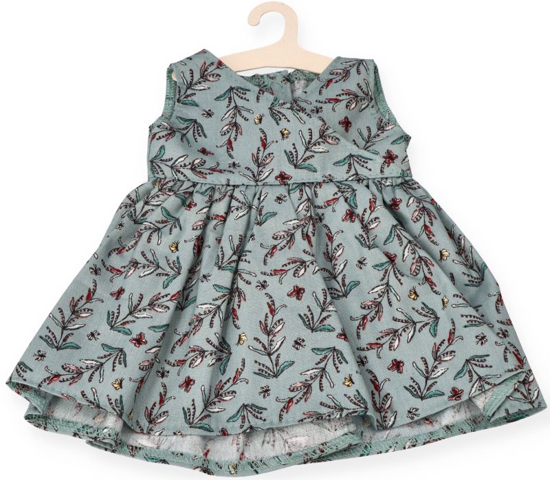 Sukienka dla lalki Miniland 38cm, miętowa w motylki