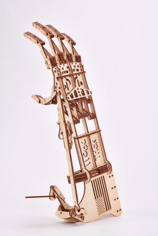 Puzzle 3D mechaniczna ręka Wood Trick 